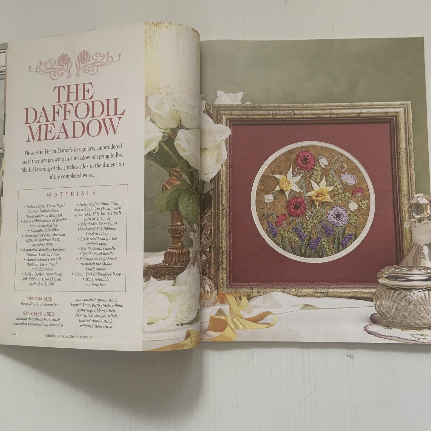 Magazine Embroidery & Cross Stitch Vol 13 No 4 Pattern Sheet 2006 13 Project NEW