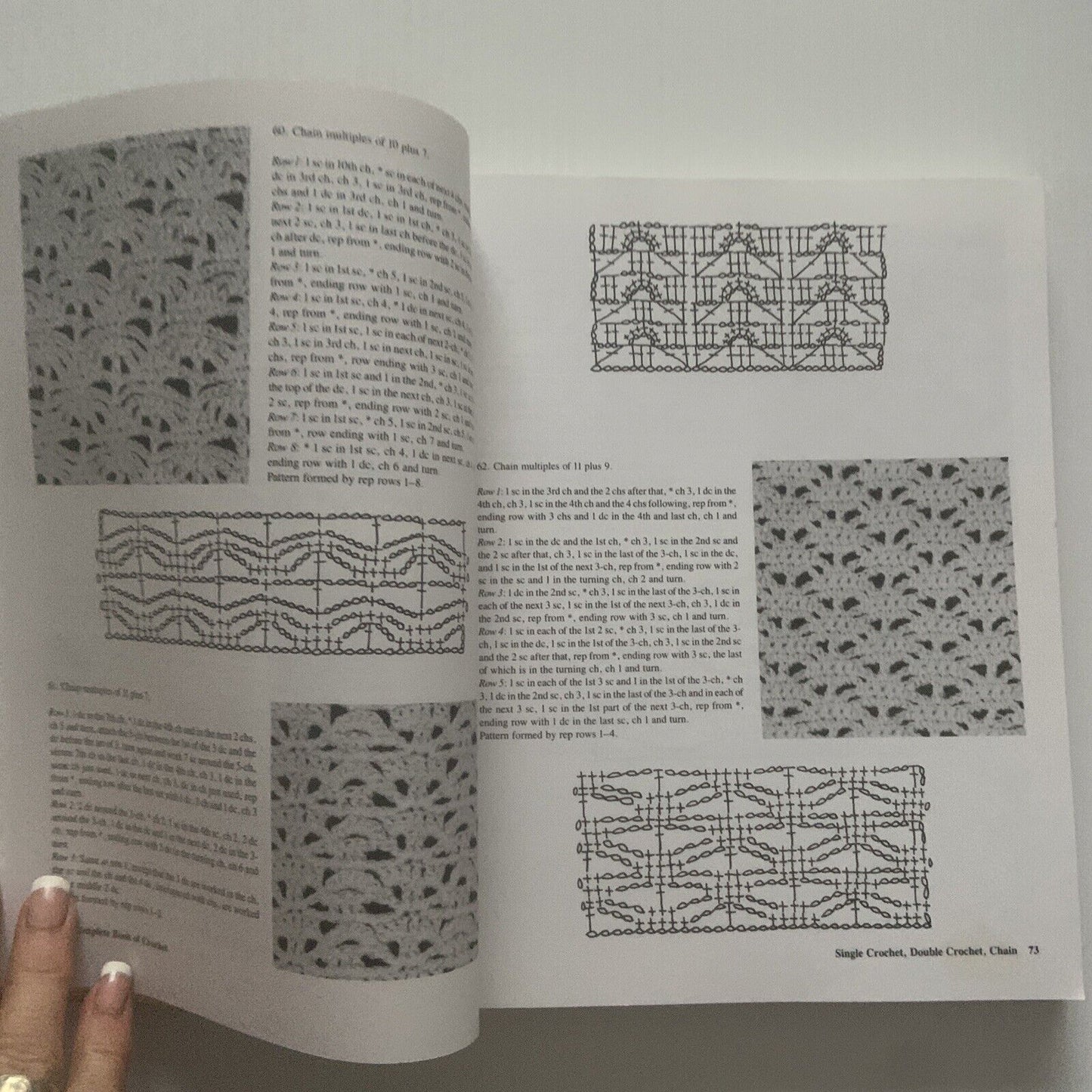 Complete Book Crochet Stitch Designs 500 Classic & Original Linda Schapper 1985