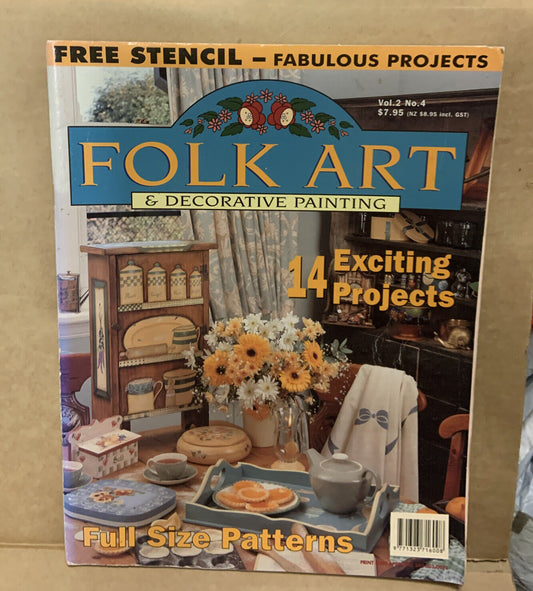 Magazine Folk Art and Decorative Painting PIONEER CRAFT Vol 2 No 4 Decor Art USA