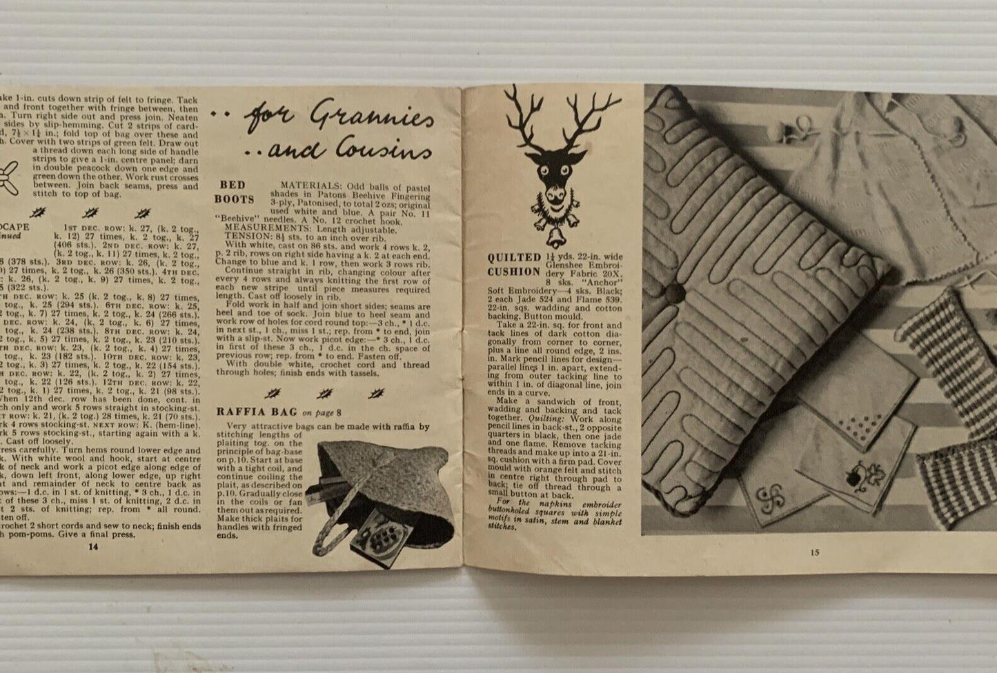 Vintage 1950’s Stitchcraft Gift Book November 1952 & 53  Craft Patterns Instruct