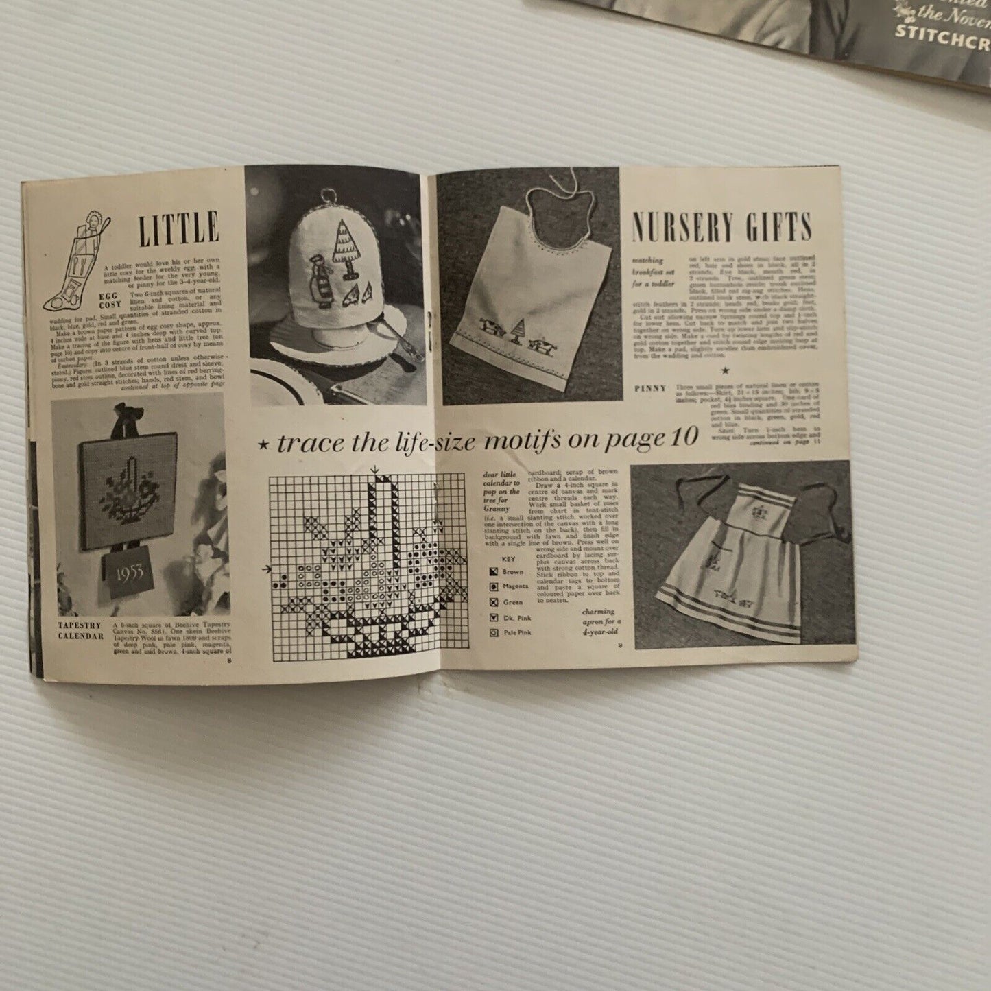 Vintage 1950’s Stitchcraft Gift Book November 1952 & 53  Craft Patterns Instruct