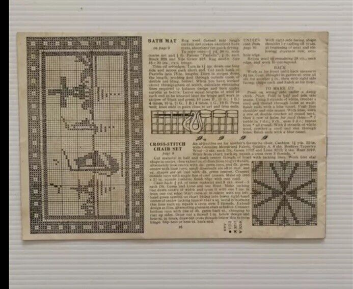 Vintage 1950’s Stitchcraft Gift Book November 1952 & 53  Craft Patterns Instruct