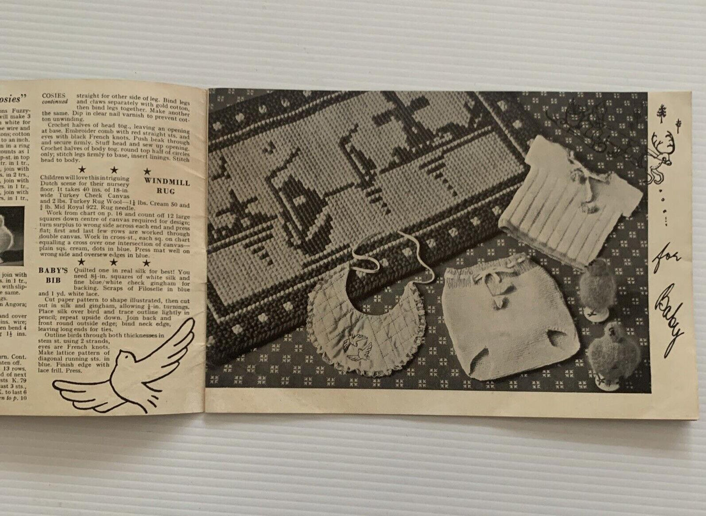 Vintage 1950’s Stitchcraft Gift Book November 1952 & 53  Craft Patterns Instruct