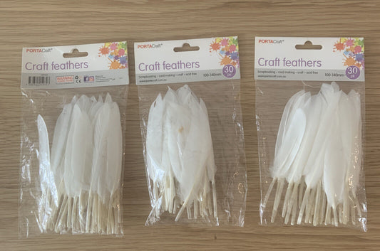 New 3x 30x Craft White Feathers  DIY Art Party Decoration Wedding Dream Catcher
