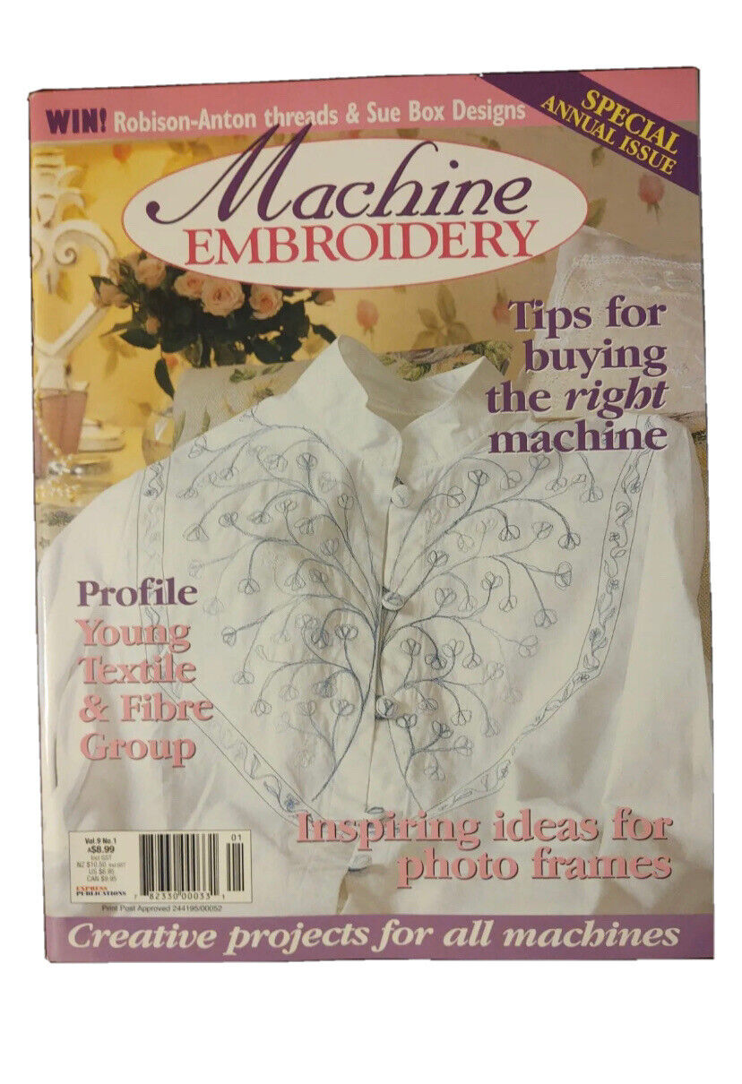 Magazine Machine Embroidery Vol 9 No 1 Patterns Idea For Photo Frames New