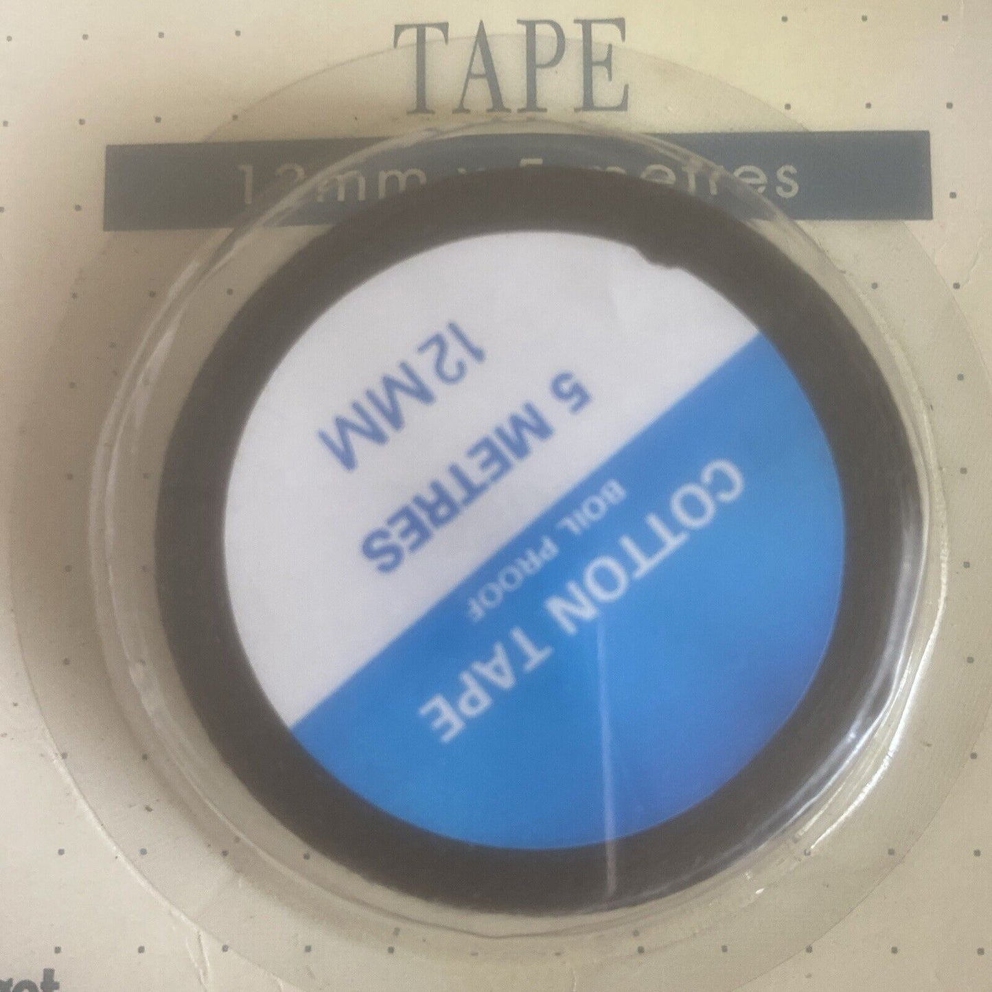 TARGET Cotton Tape 1 Pack - 12mm X 5 Meters BLACK 098-959 Sewing Craft NEW