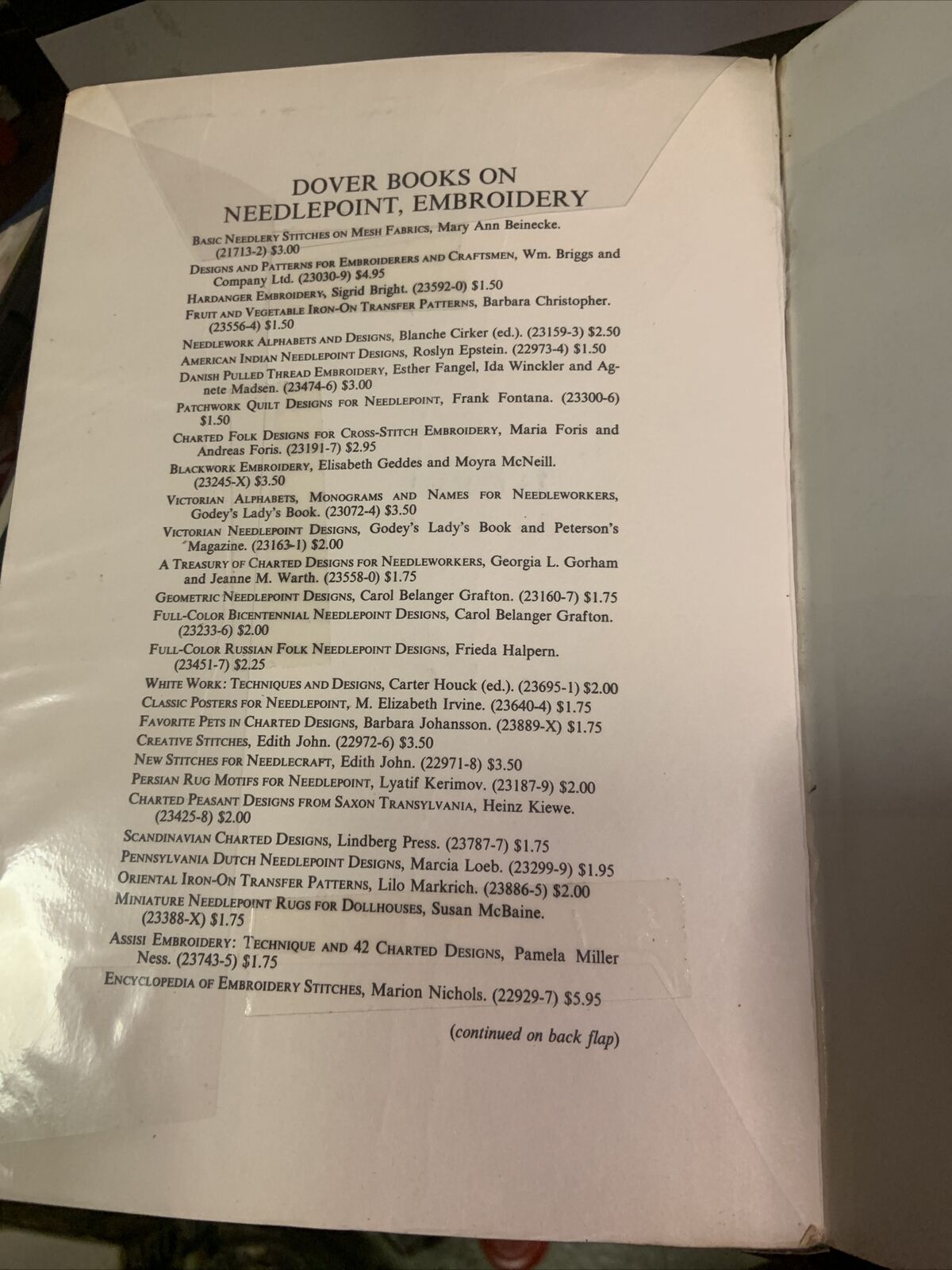 PB Book CUT-WORK EMBROIDERY AND HOW TO DO IT Oenone Cave Dover Publications 1982