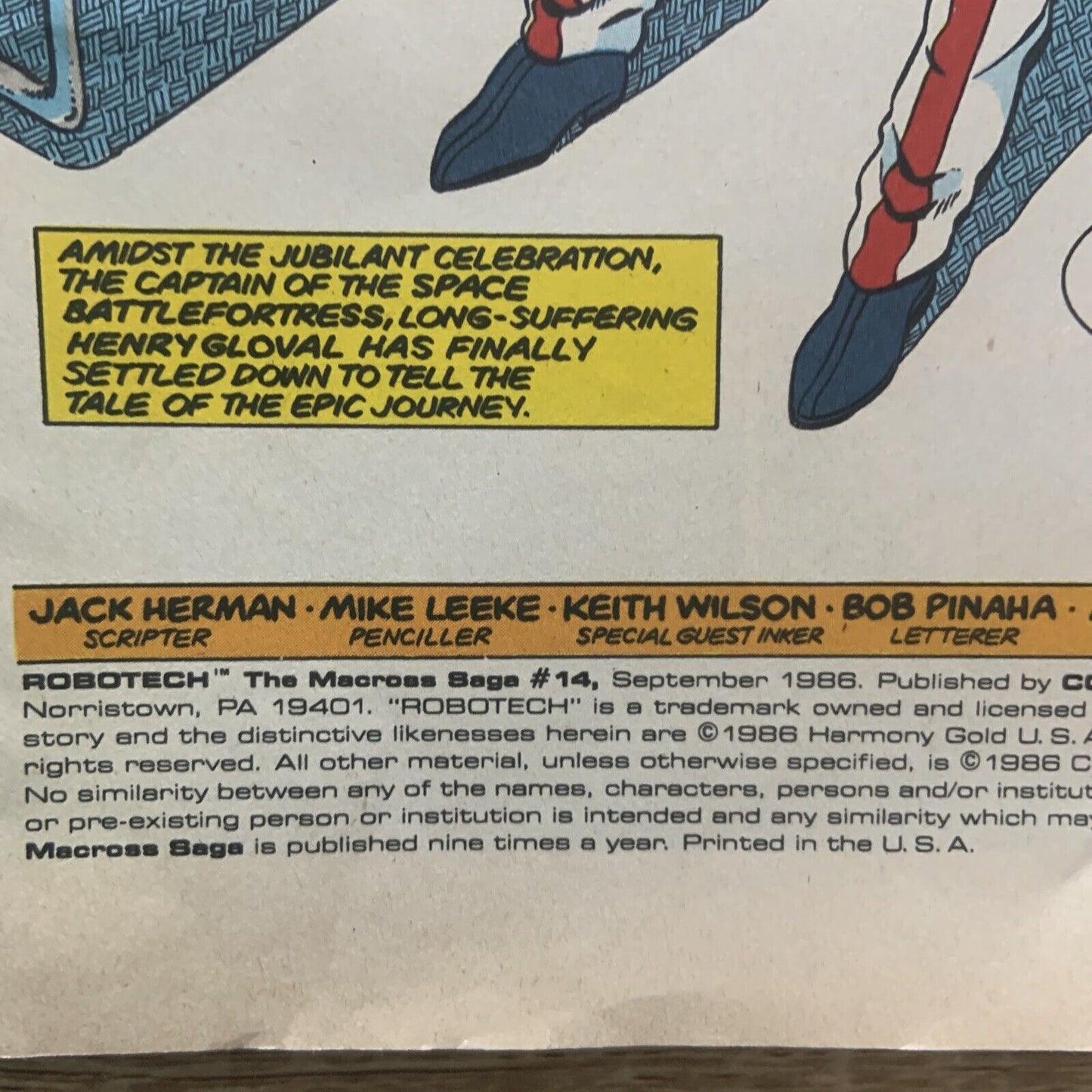 COMICO Robotech The Macross Saga #14 September 1986 The Comic Company