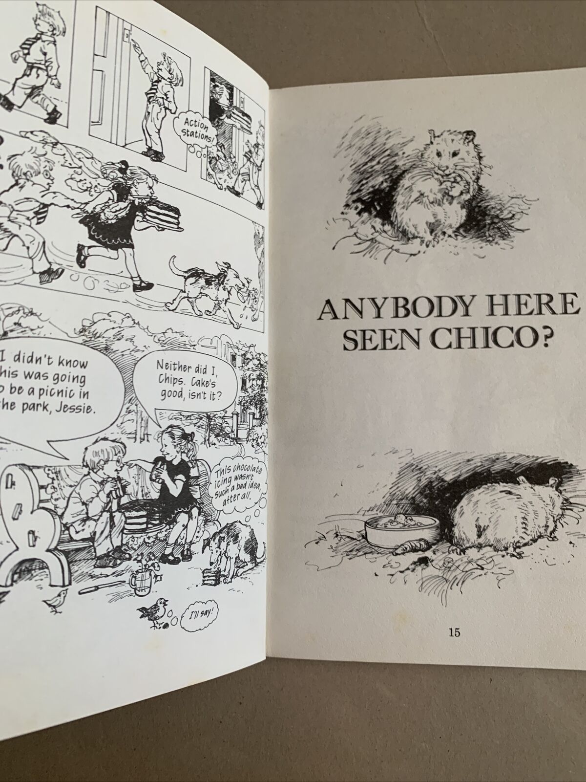 Comic Book CHIPS AND JESSIE By Shirley Hughes 1987 Fontana Young Lions