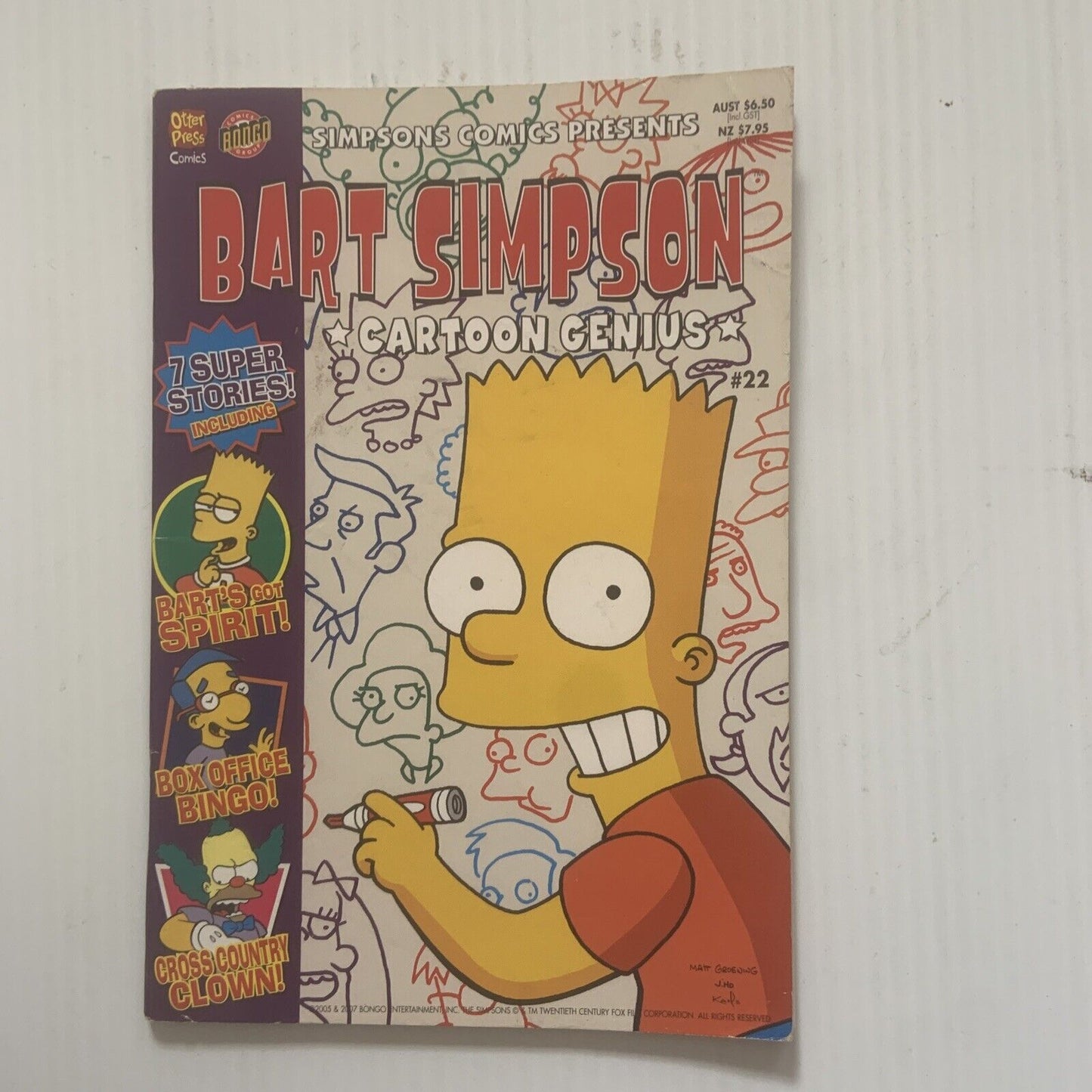 Comic Book BART SIMPSON Issue 22 Comic Genius Bongo Li'l Homer 2007 Simpsons
