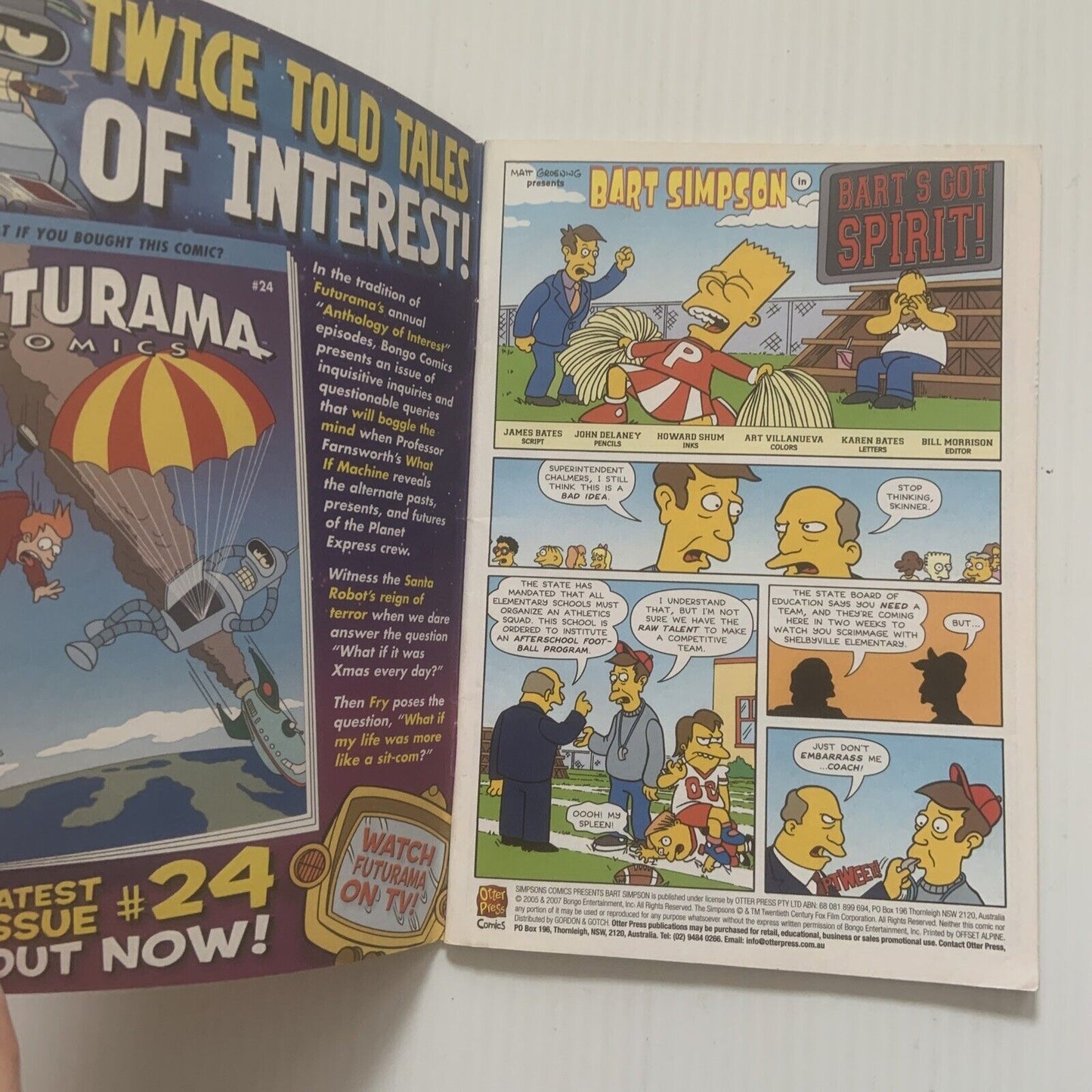 Comic Book BART SIMPSON Issue 22 Comic Genius Bongo Li'l Homer 2007 Simpsons