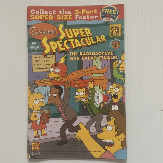 Comic Book SIMPSONS SUPER SPECTACULAR #9 Bongo 2009 POSTER Included Unused