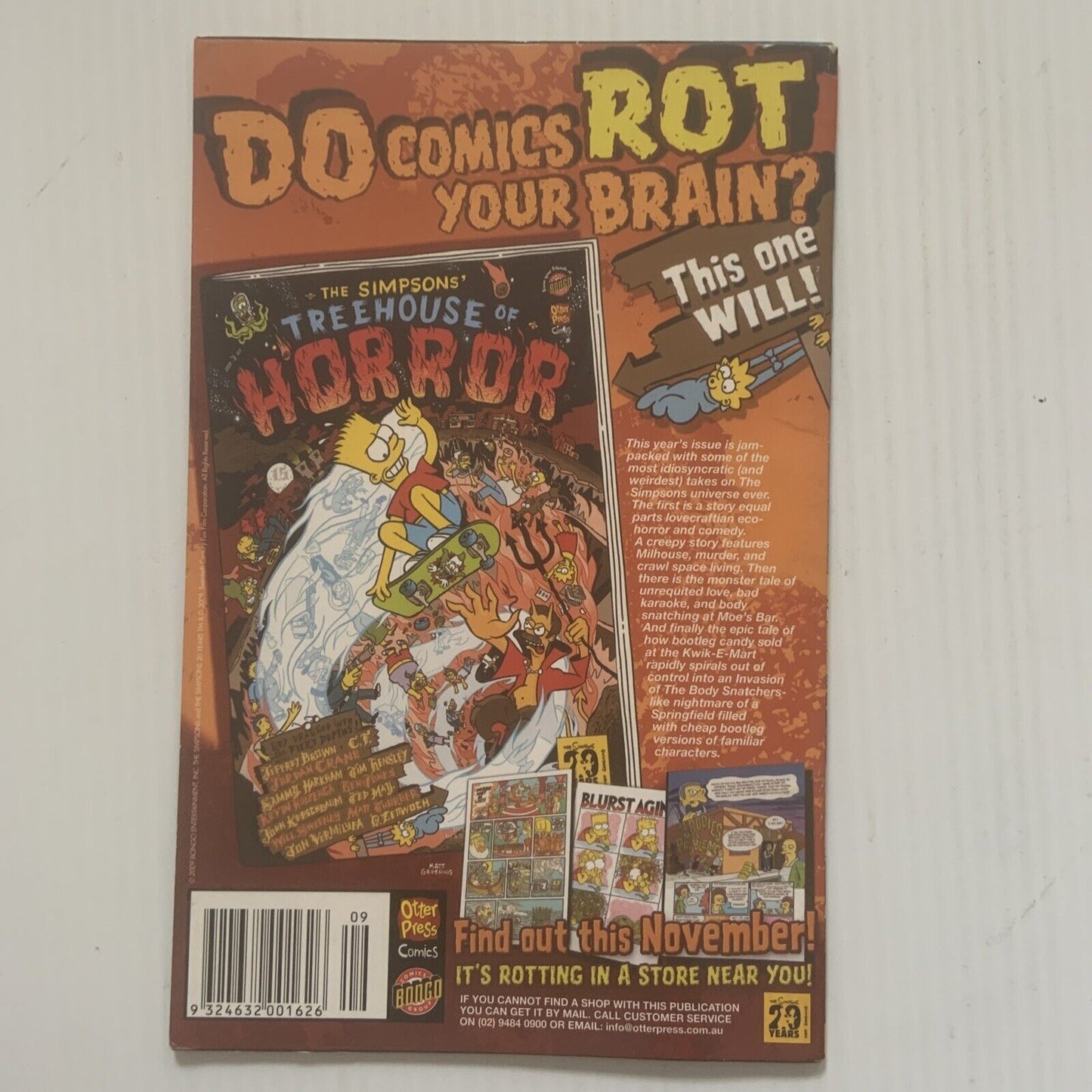 Comic Book SIMPSONS SUPER SPECTACULAR #9 Bongo 2009 POSTER Included Unused