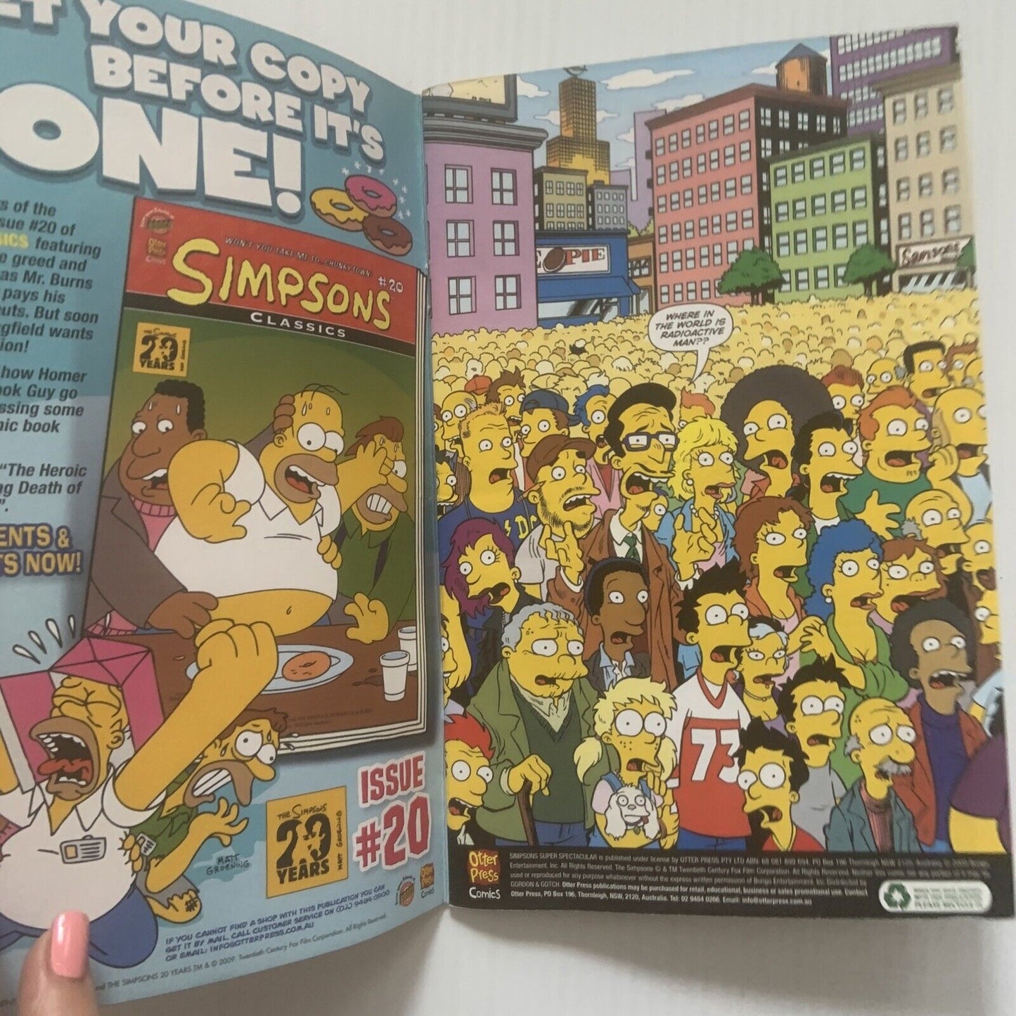 Comic Book SIMPSONS SUPER SPECTACULAR #9 Bongo 2009 POSTER Included Unused