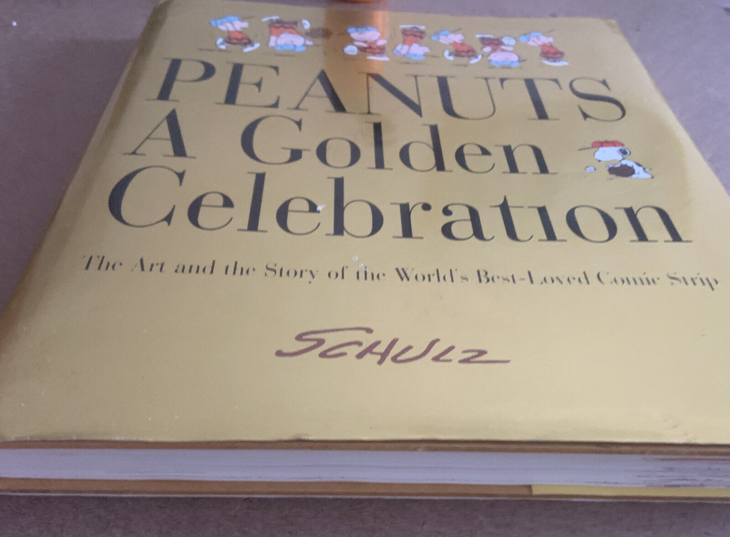 PEANUTS a Golden Celebration Charles M Schulz Table Gold DJ HC 1999 Comic Strip