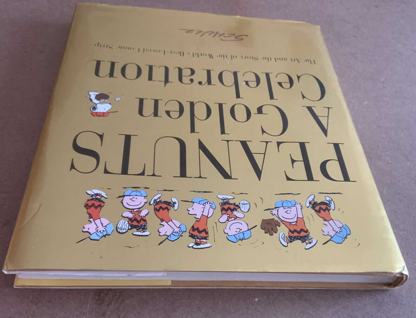 PEANUTS a Golden Celebration Charles M Schulz Table Gold DJ HC 1999 Comic Strip