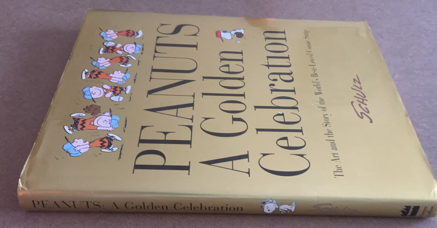 PEANUTS a Golden Celebration Charles M Schulz Table Gold DJ HC 1999 Comic Strip