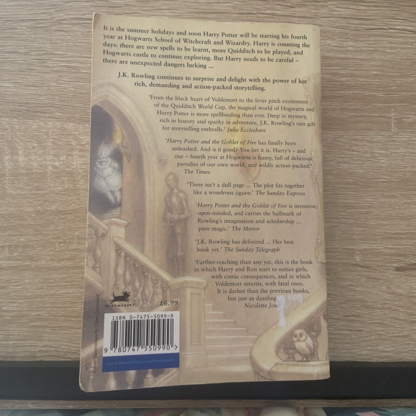 HARRY POTTER AND THE GOBLET OF FIRE J K Rowling 1st Ed UK 2000 PB Clays Ltd NEW