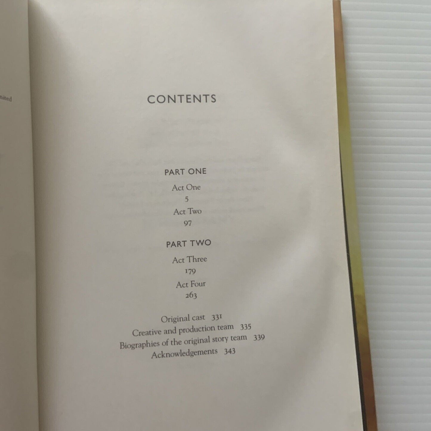 Harry Potter & The Cursed Child 2016 Special Rehearsal Edition Script HC DJ Book
