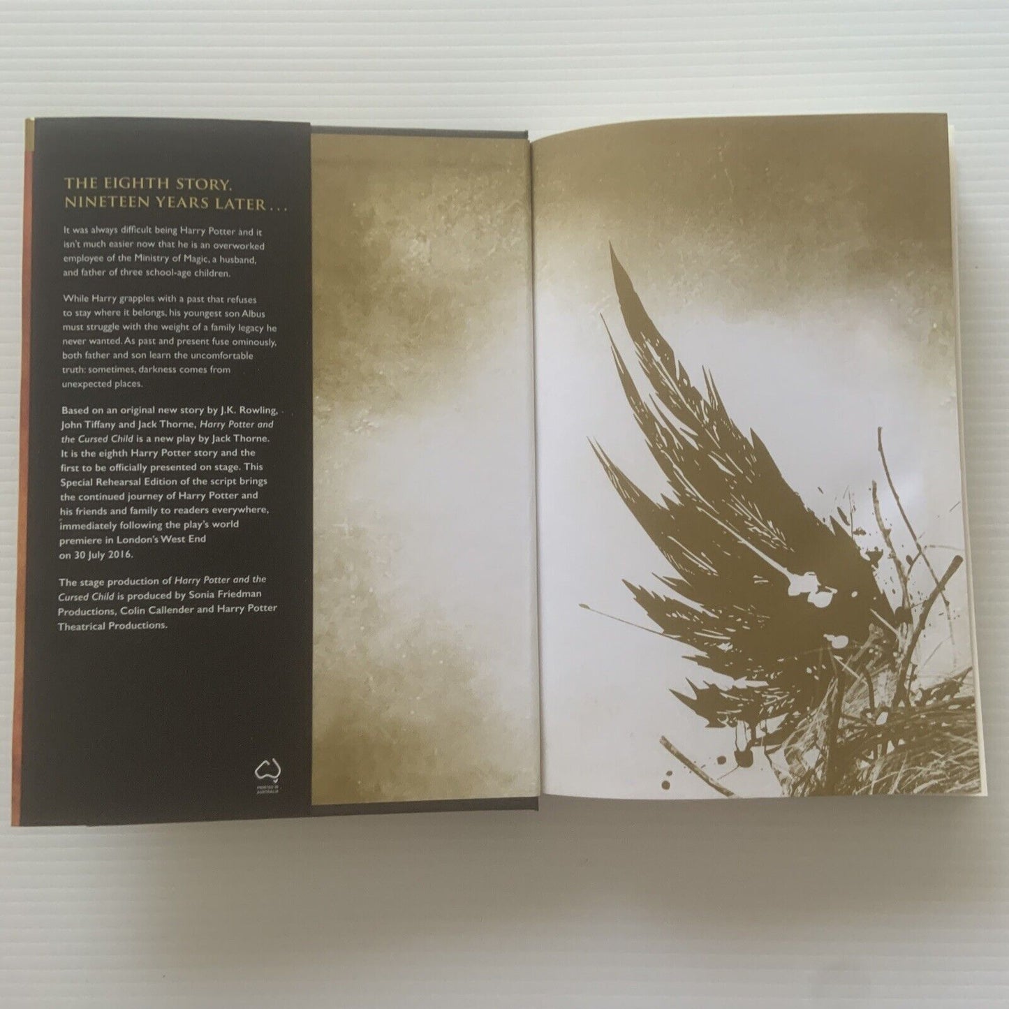 Harry Potter & The Cursed Child 2016 Special Rehearsal Edition Script HC DJ Book