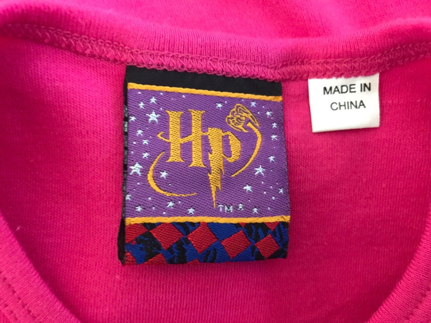 Girls Size 4 HP HARRY POTTER T Shirt Owl Print Hot Pink Short Sleeve NEW
