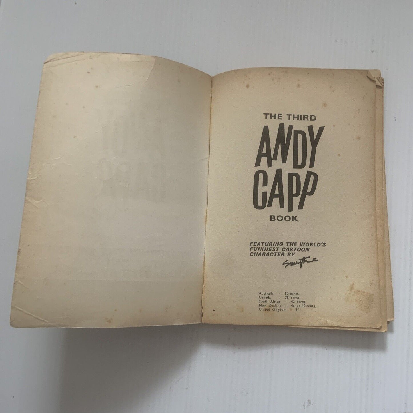 THE THIRD ANDY CAPP BOOK Daily Mirror Reprinted 1967 Reg Smythe Aged Marked