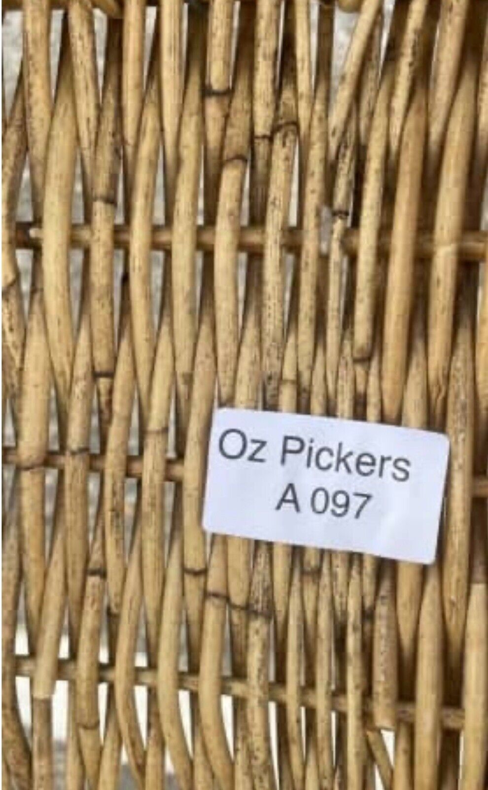 Picnic Basket 47cm Bamboo Cane Market Gift Handles Flowers Beach Trug AE97