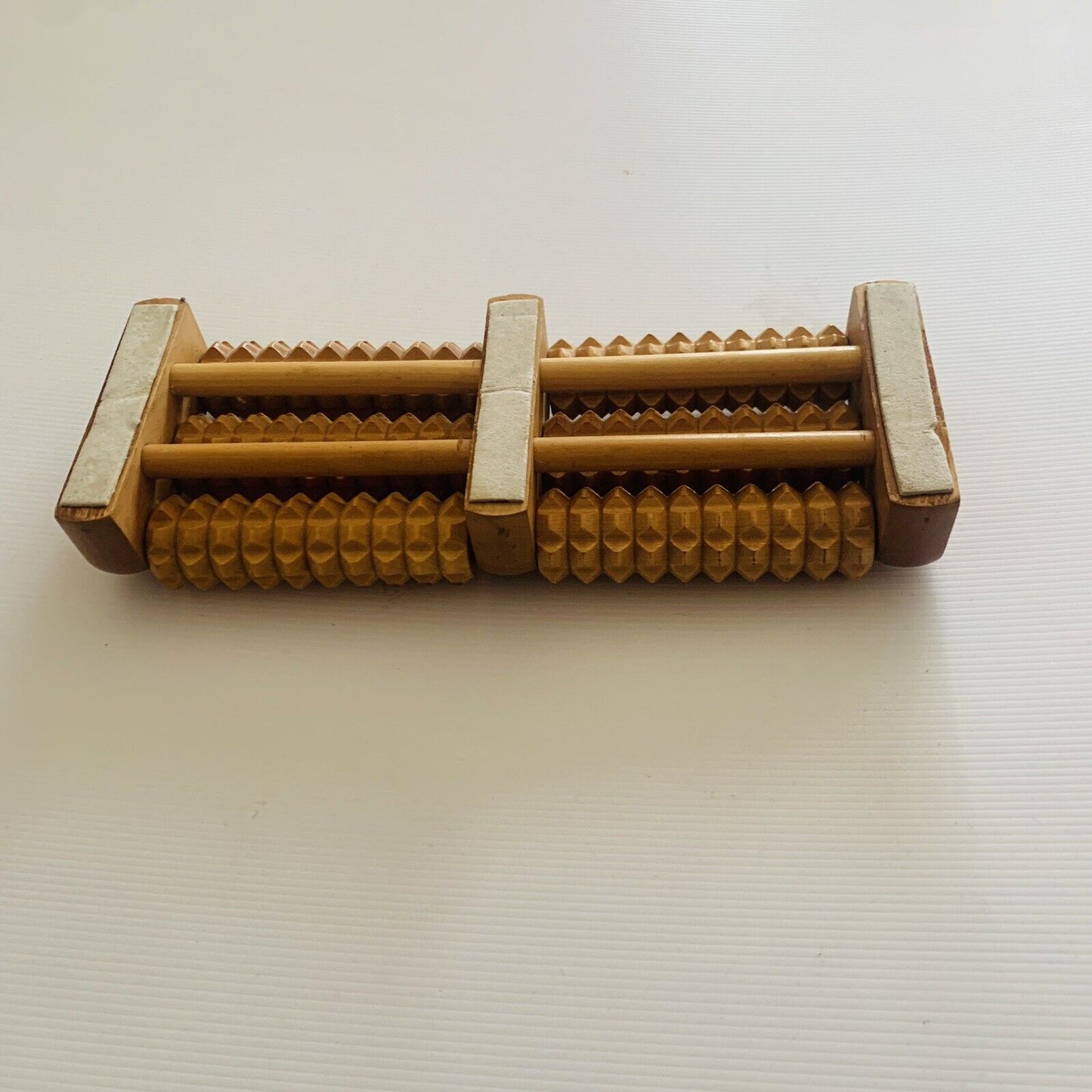 FOOT MASSAGER 32cm 6 Wooden Roller Pain Reflexology Relax Feet Massage Portable