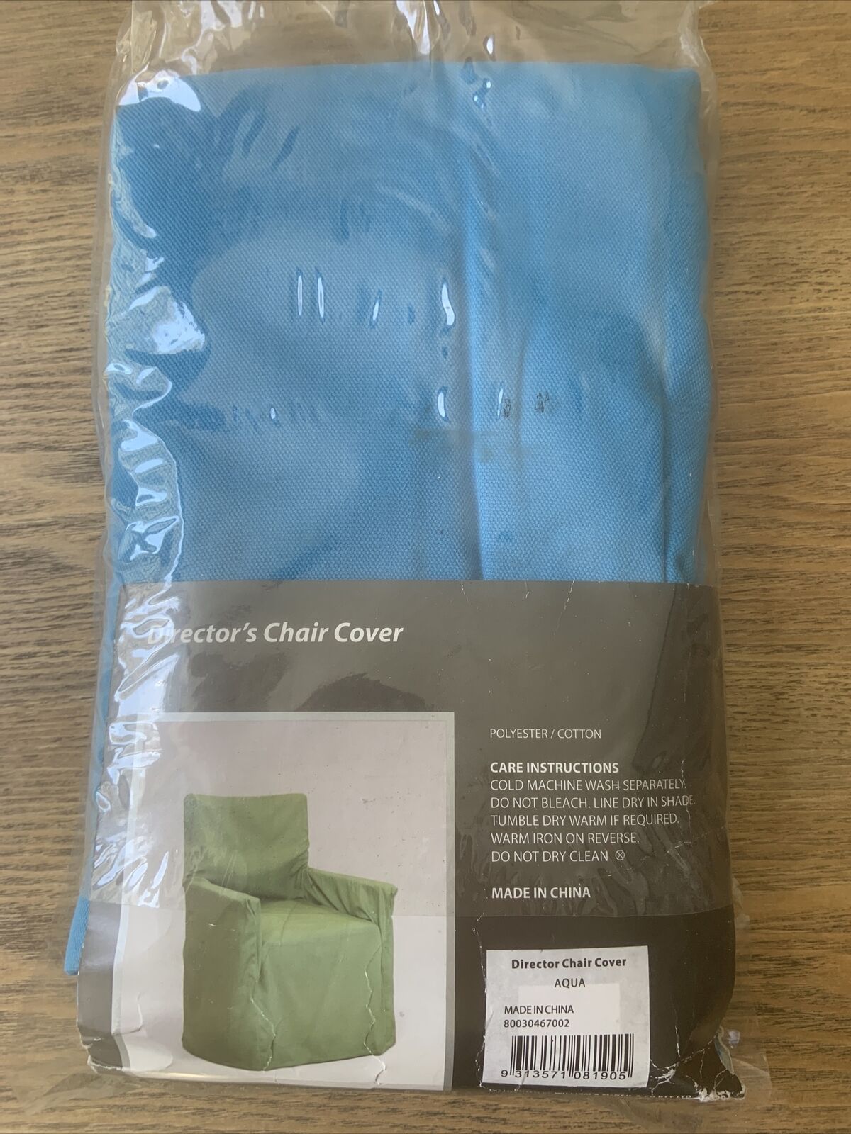 WAM Director Chair Cover Outdoor Protector Standard Aqua Blue Cotton NEW