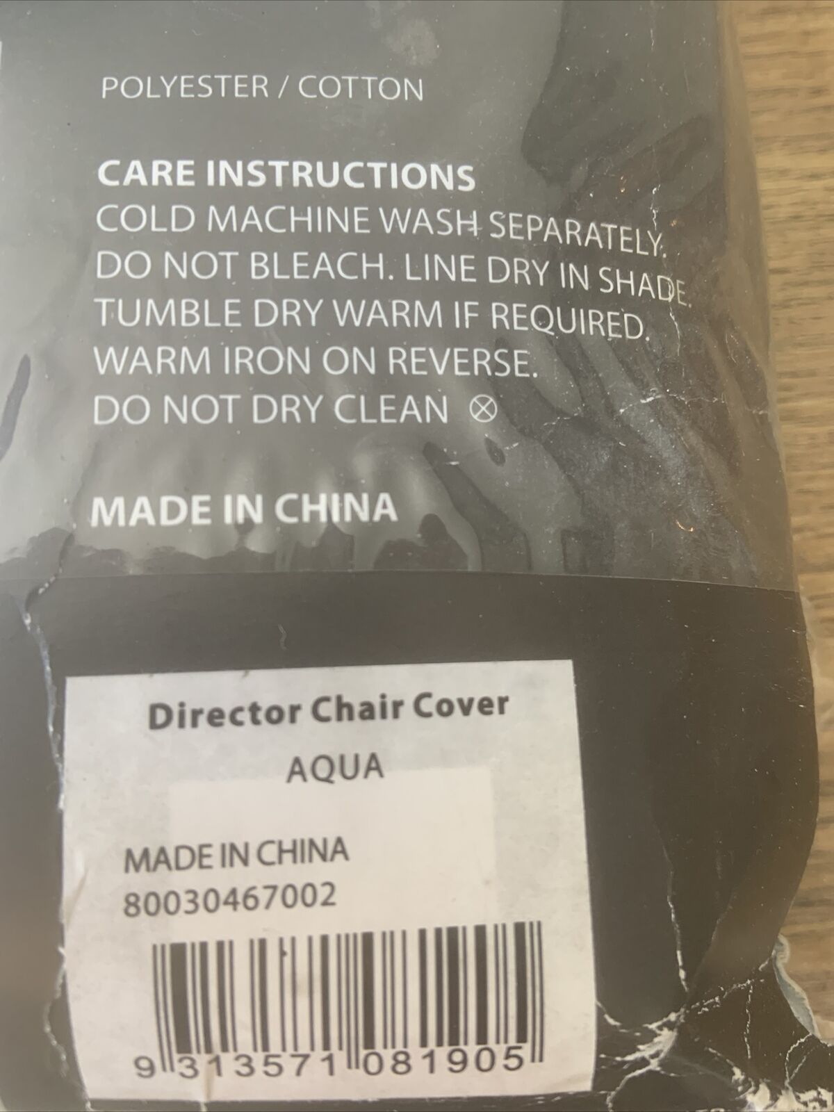 WAM Director Chair Cover Outdoor Protector Standard Aqua Blue Cotton NEW