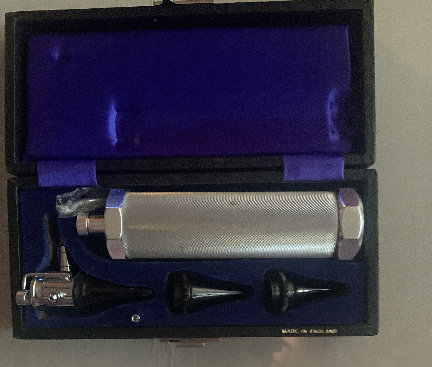 Vintage GOWLANDS Diagnostic OTOSCOPE SET in ORIGINAL CASE Made In England Case