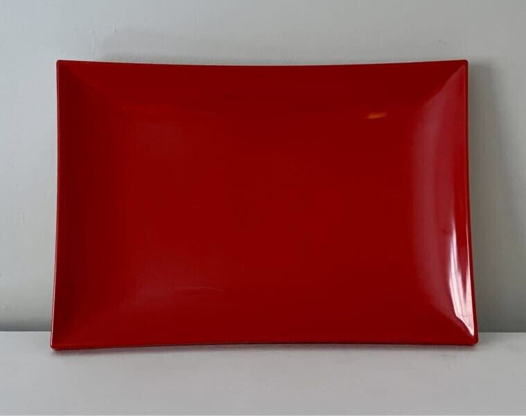 Pair RYNER 38.5cm Red Sushi Serving Tray Melamine Japanese Food Platters AE302|3