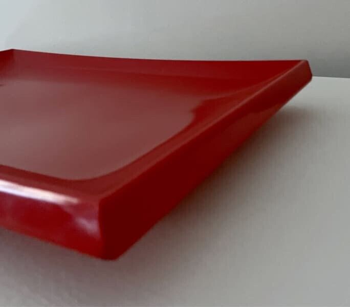 Pair RYNER 38.5cm Red Sushi Serving Tray Melamine Japanese Food Platters AE302|3