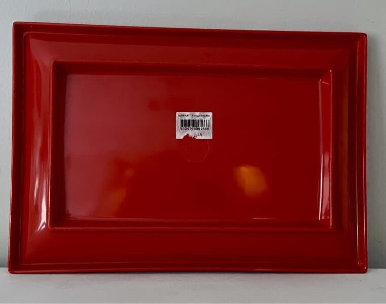 Pair RYNER 38.5cm Red Sushi Serving Tray Melamine Japanese Food Platters AE302|3