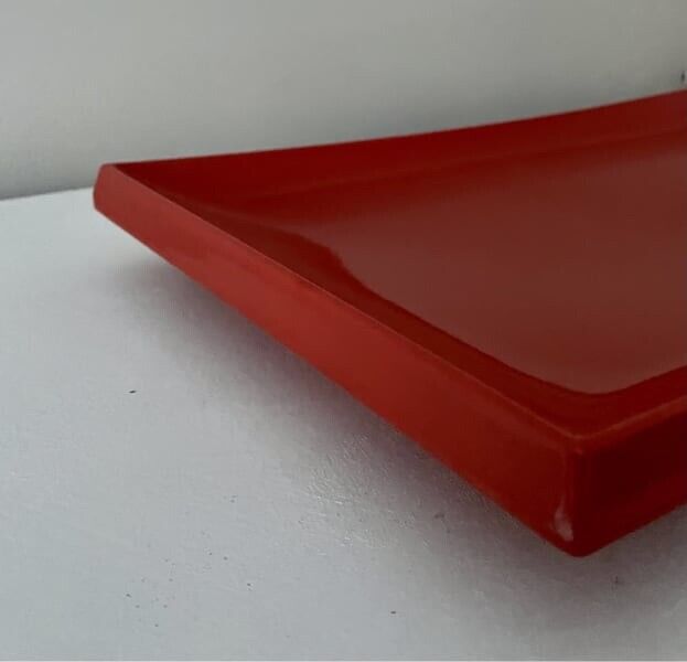 Pair RYNER 38.5cm Red Sushi Serving Tray Melamine Japanese Food Platters AE302|3