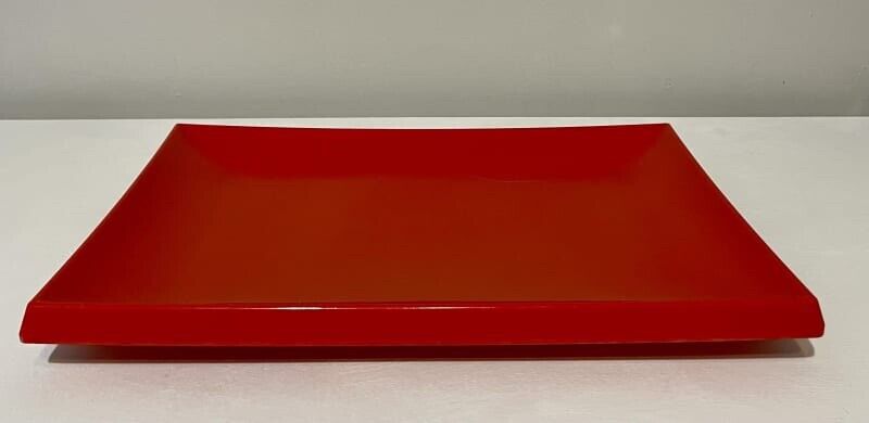 Pair RYNER 38.5cm Red Sushi Serving Tray Melamine Japanese Food Platters AE302|3