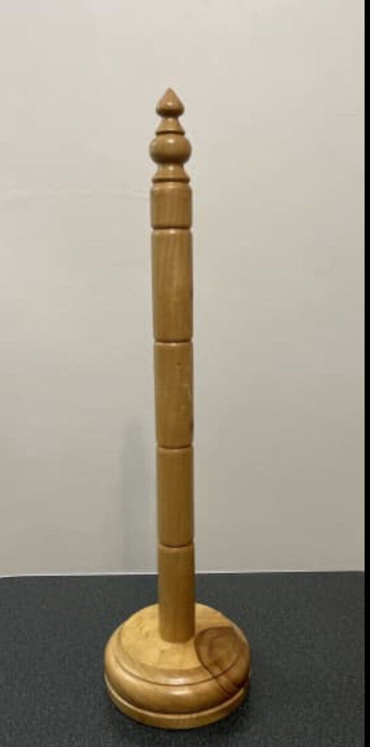 Retro 59cm Toilet Paper Holder Solid Pine Wood Natural Lacquer AE177
