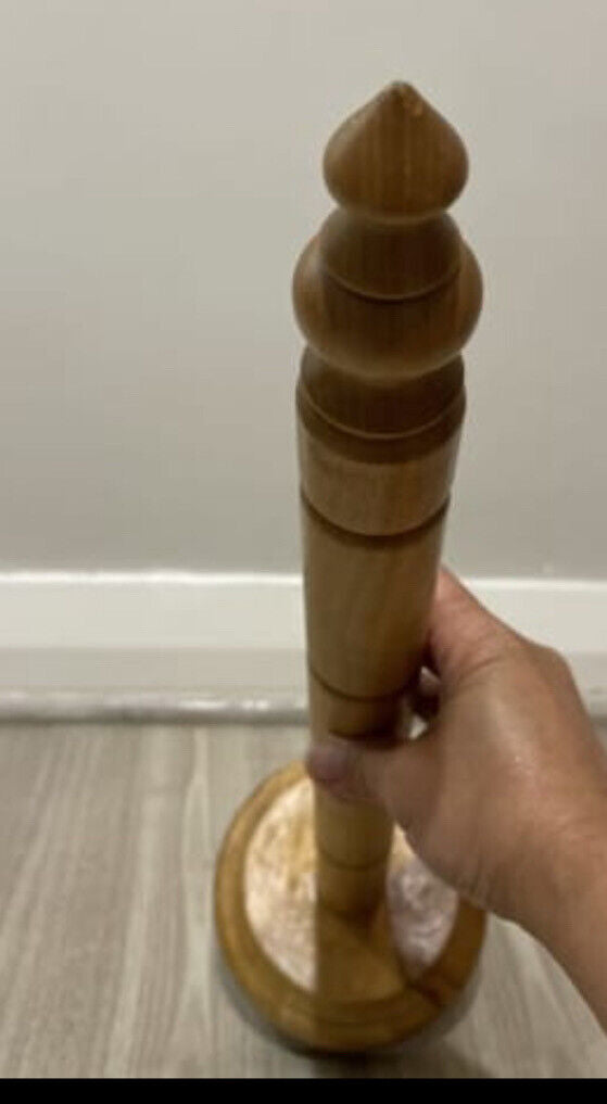 Retro 59cm Toilet Paper Holder Solid Pine Wood Natural Lacquer AE177