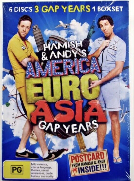 DVD Box Set Hamish And Andy’s Gap Years 6 Discs America Europe Asia Comedy R4