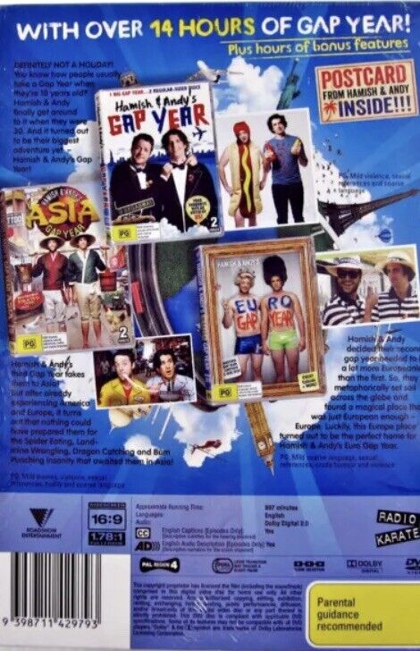 DVD Box Set Hamish And Andy’s Gap Years 6 Discs America Europe Asia Comedy R4