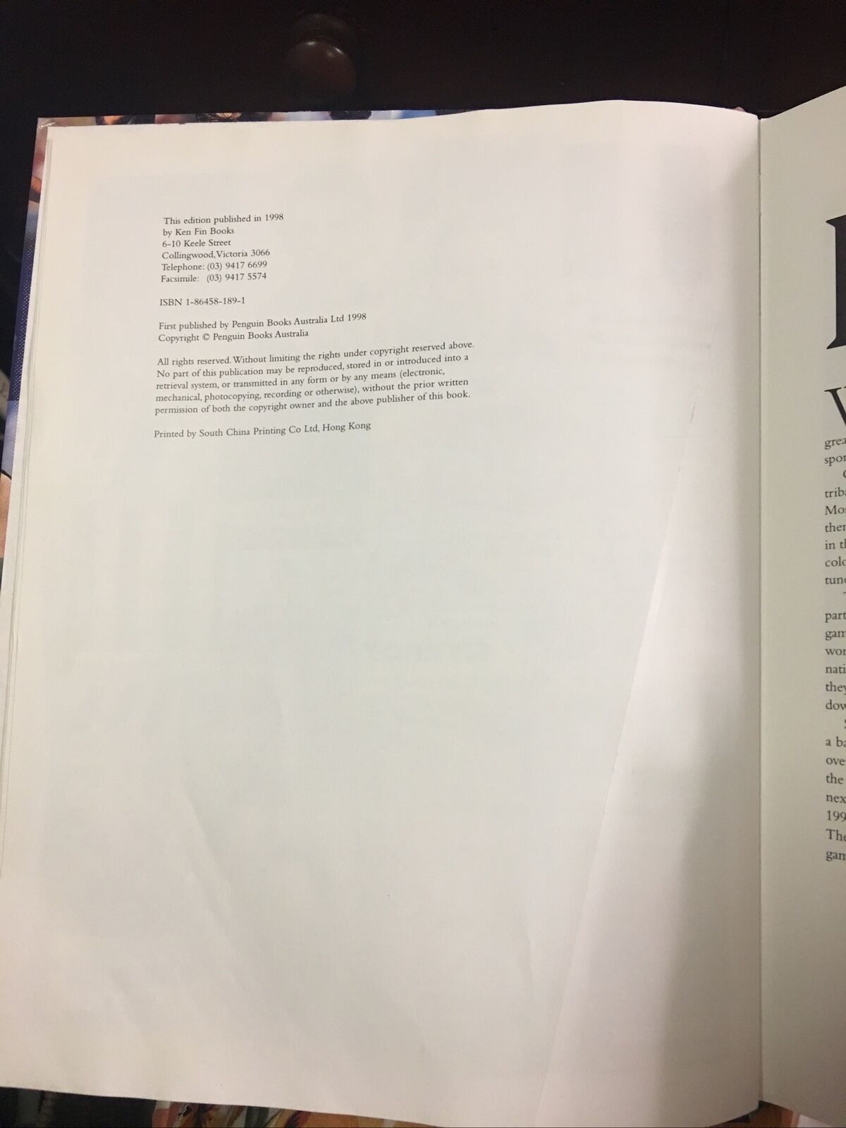 THE CLUBS The Complete History of Every Club in the VFL AFL Football HC 1998