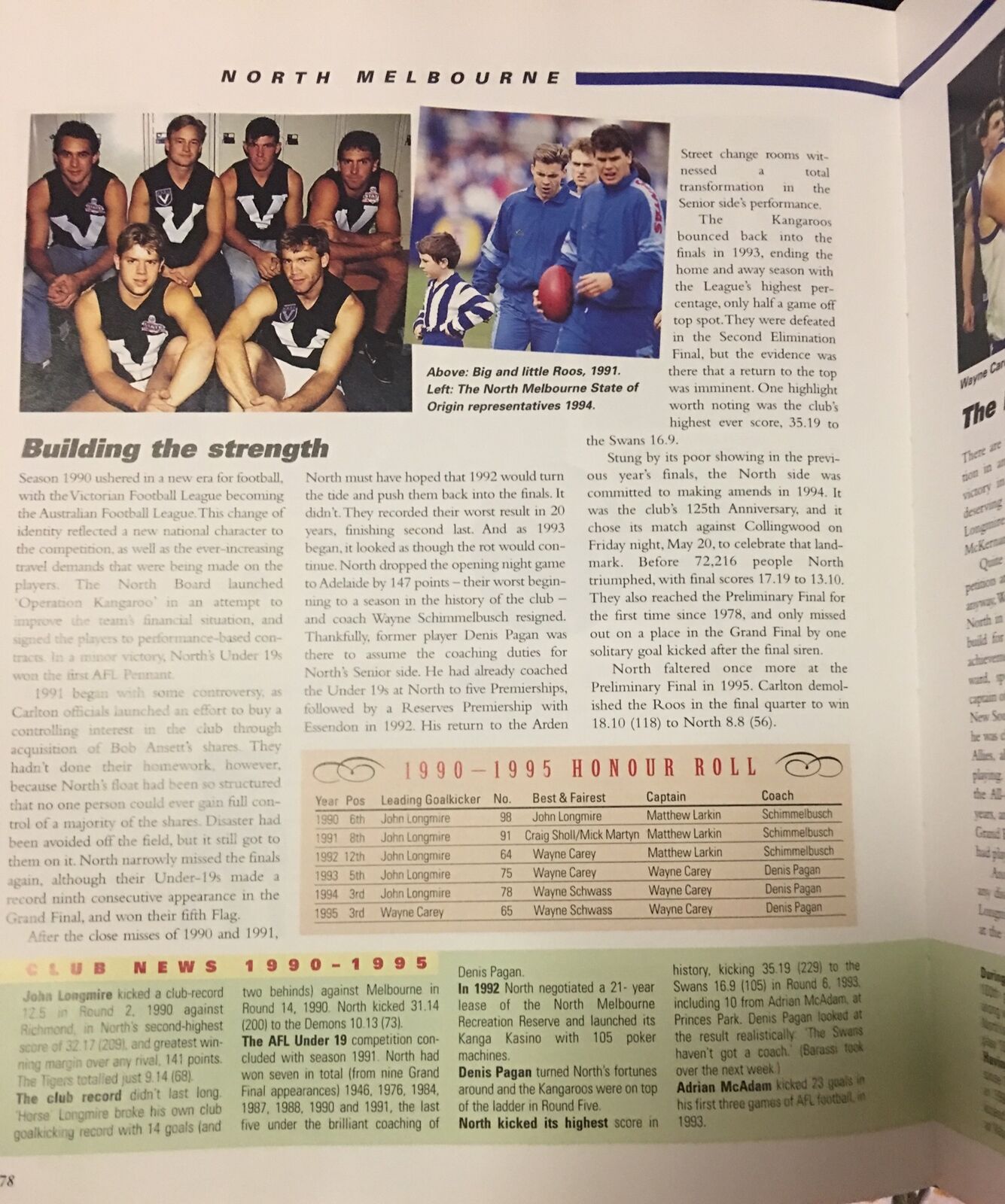 THE CLUBS The Complete History of Every Club in the VFL AFL Football HC 1998