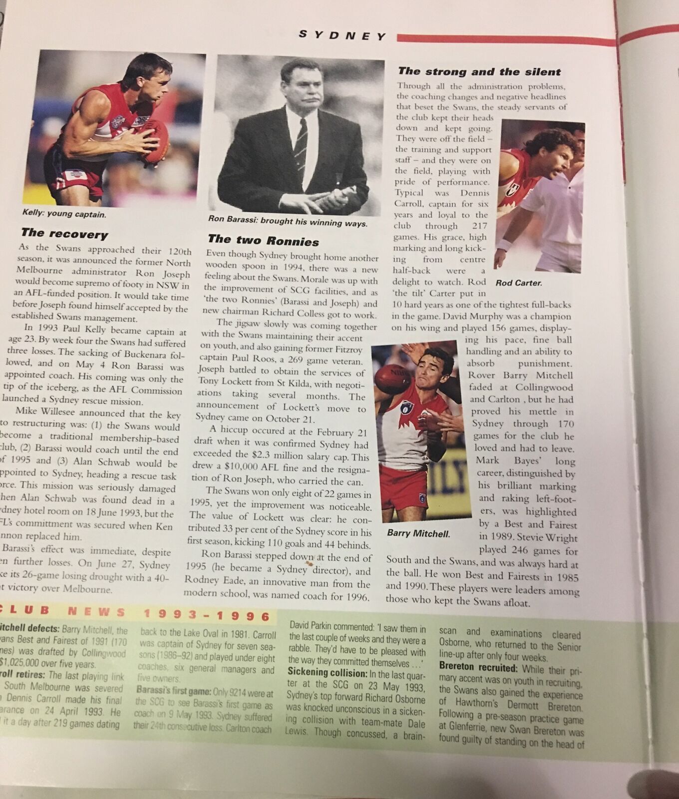 THE CLUBS The Complete History of Every Club in the VFL AFL Football HC 1998
