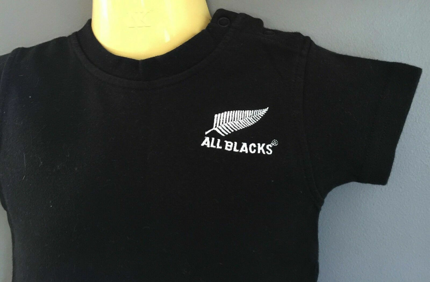 NRL ALL BLACKS Baby Boy T Shirt New Zealand Supporter Short Sleeve Sz 0 6 12mth