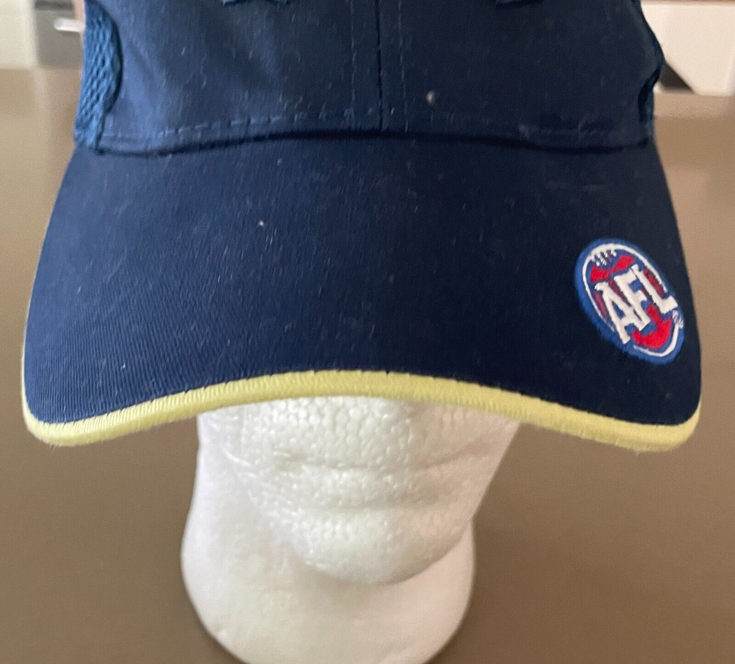 AUS KICK AFL Navy Adjustable Baseball Cap OSFA Mesh & Cotton Fabric Unisex Kids