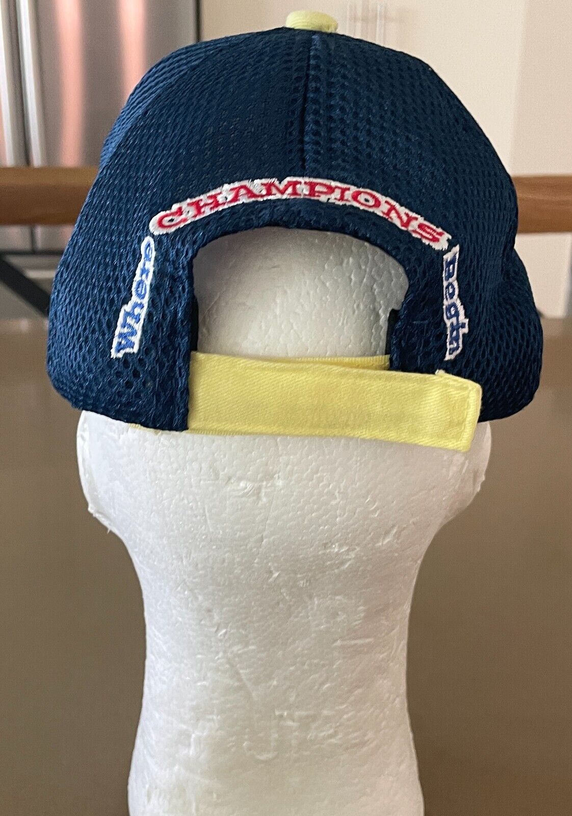AUS KICK AFL Navy Adjustable Baseball Cap OSFA Mesh & Cotton Fabric Unisex Kids