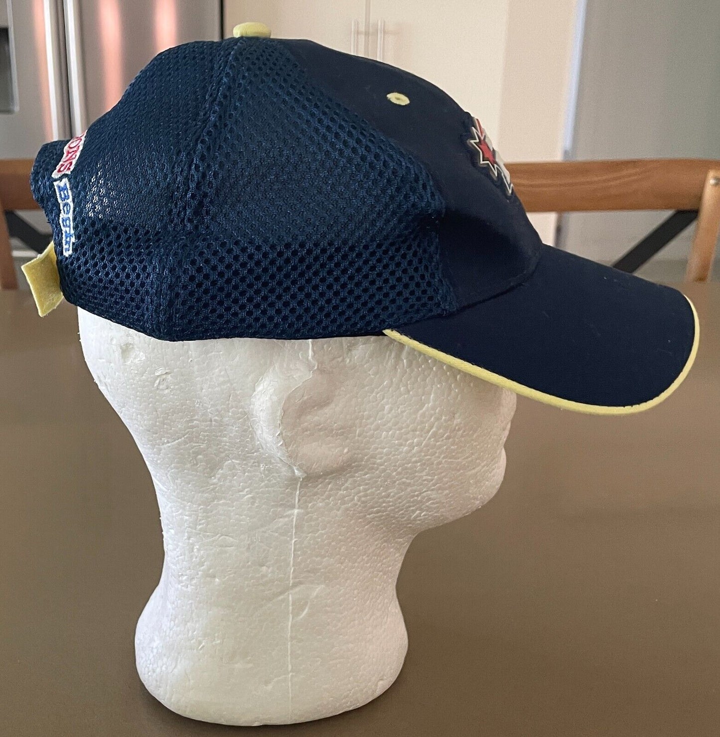 AUS KICK AFL Navy Adjustable Baseball Cap OSFA Mesh & Cotton Fabric Unisex Kids