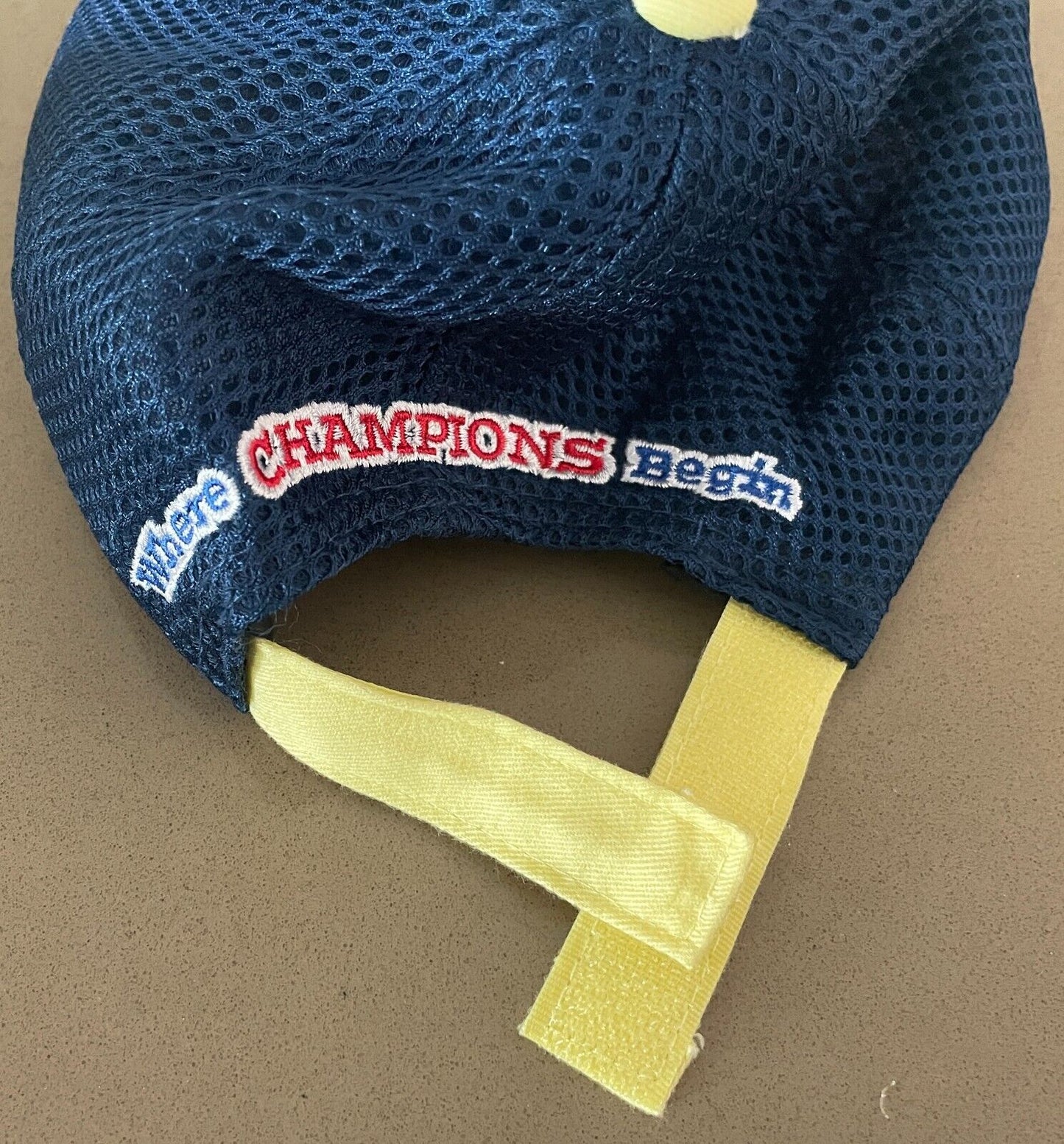 AUS KICK AFL Navy Adjustable Baseball Cap OSFA Mesh & Cotton Fabric Unisex Kids