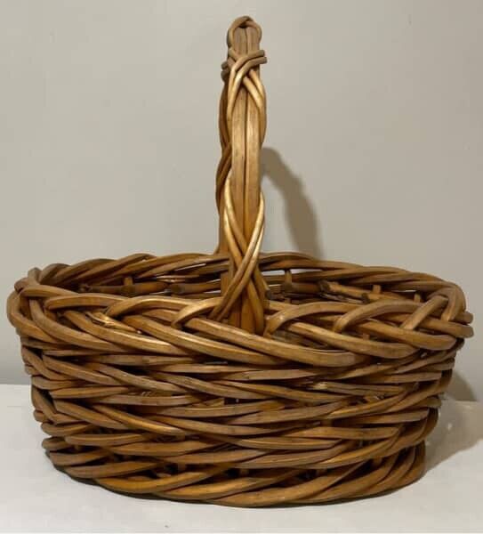 48cm Oval Cane Basket  Carry Market  Gift Hamper Decor AE313 Unique weave