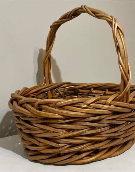 48cm Oval Cane Basket  Carry Market  Gift Hamper Decor AE313 Unique weave
